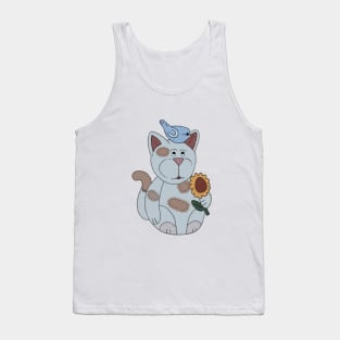 Katze mit Vogel Tank Top